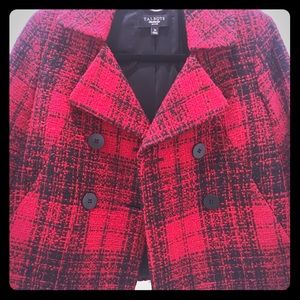 Talbots Red & Black Tweed Jacker